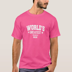 Camiseta As Mulheres Beagle Para Mamãe Cachorros Brancos