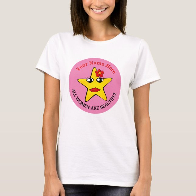 Camiseta As mulheres bonitas de estrela amarela... (Frente)