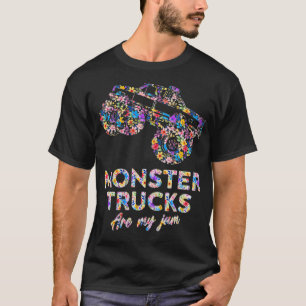 Camiseta As Mulheres Caminhão De Monstro Floral São Minha V