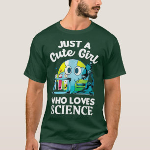 Camiseta As Mulheres Cientistas Apenas Uma Menina Bonita Qu