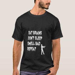 Camiseta As mulheres comem cérebros não dormem zombie, horr