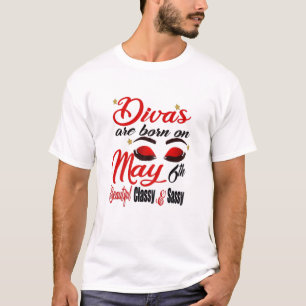Camiseta As Mulheres Cute Divas São Nasceres No Nascimento
