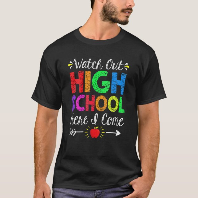 Camiseta As Mulheres Da Escola Vejam O Segundo grau Aqui Eu (Frente)