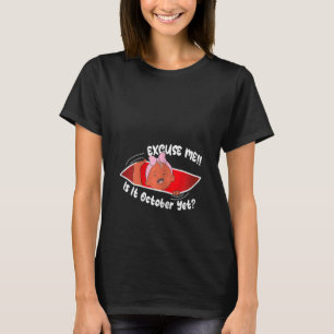 Camiseta As mulheres dão-me licença. Ainda é outubro.