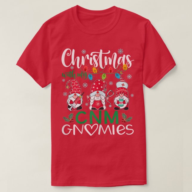 Camiseta As mulheres dão o Natal com minha enfermeira de CN (Frente do Design)