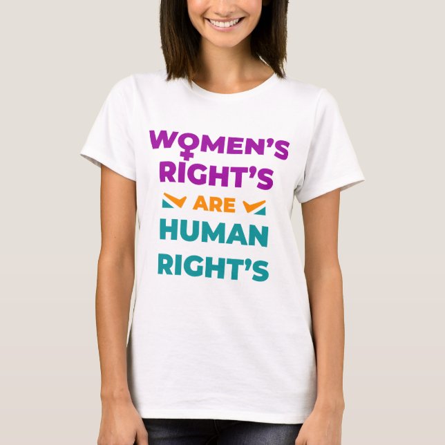 Camiseta As mulheres de direita são dos direitos humanos (Frente)