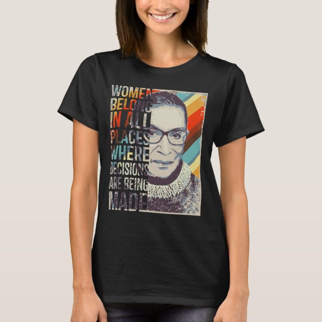 Camiseta As mulheres de Ruth Bader Ginsburg RBG pertencem (Frente)