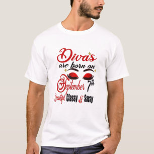 Camiseta As Mulheres Divas Estão Nasceres No Nascimento Do