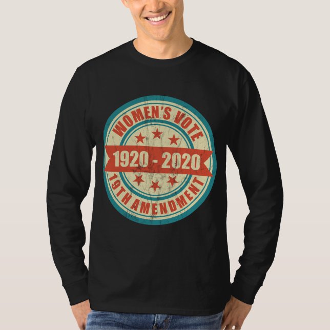 Camiseta As mulheres endireitam para votar o Centennial (Frente)
