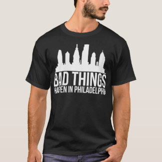 Camiseta As mulheres fazem coisas ruins na Filadélfia VNeck