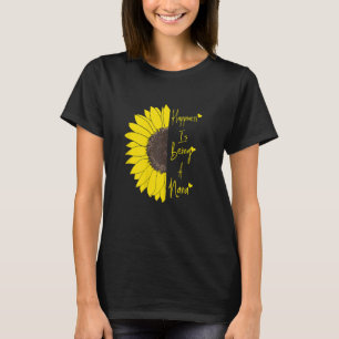 Camiseta As Mulheres Felicidade É Ser Uma Nana Girassol