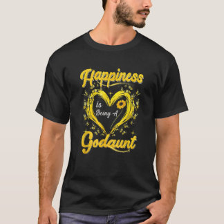 Camiseta As Mulheres Felicidade É Ser Uma Tia Dourada Da Li