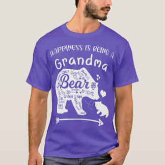 Camiseta As mulheres felicidade é ser uma vovó em seta