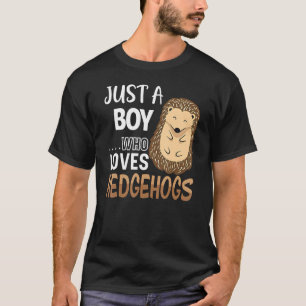 Camiseta As Mulheres Hedgehog Apenas Um Menino Que Ama O Cu