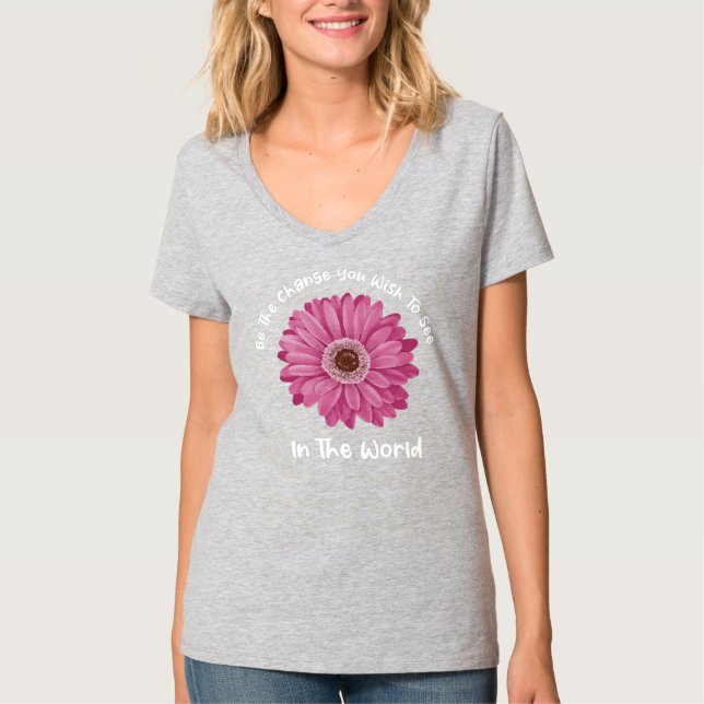 Camiseta As Mulheres Legal Gerbera Daisy Lover... (Frente)