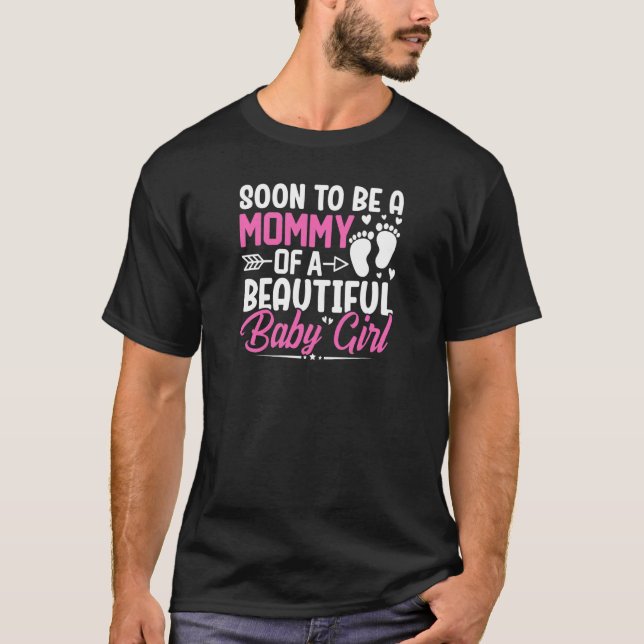 Camiseta As Mulheres Logo Serão Uma Mamãe De Uma Linda Meni (Frente)