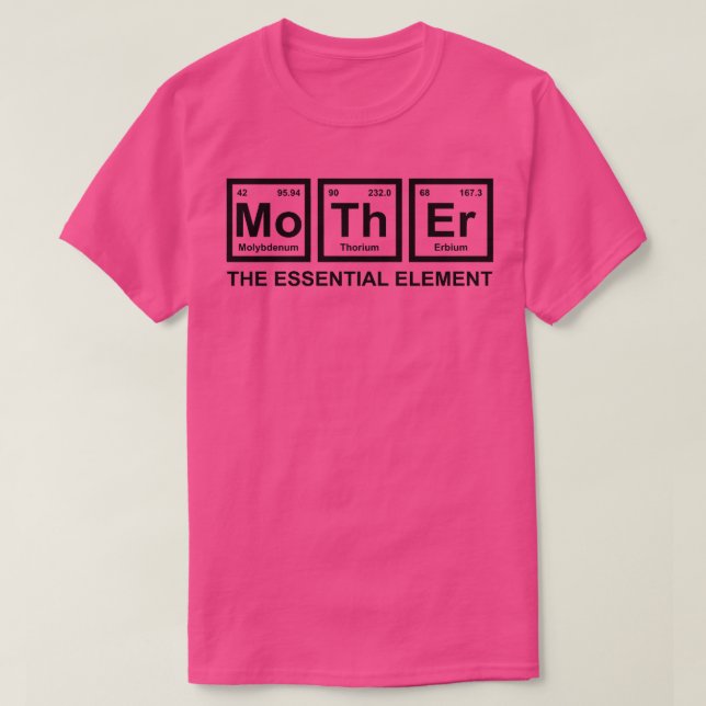 Camiseta As Mulheres Mãe O Elemento Essencial Mãe Ficha (Frente do Design)