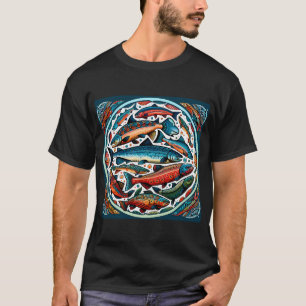 CAMISETA AS MULHERES ME QUEREM PEIXE ME TEME GATO