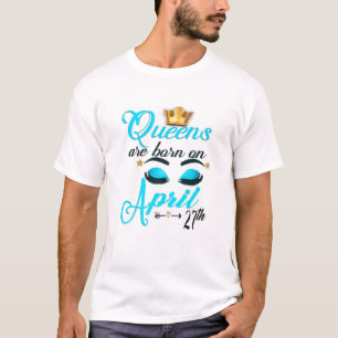 Camiseta As Mulheres Meninas Fofas São Nasceres No Dia 27 D
