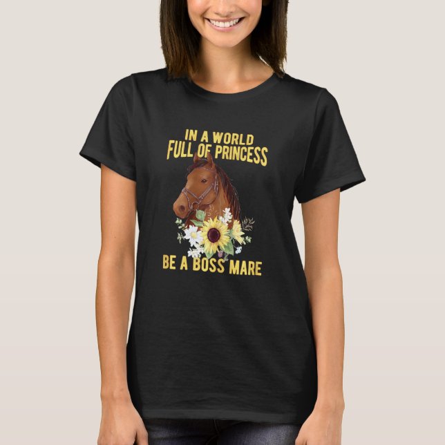 Camiseta As Mulheres Morrem De Floral São Um Chefe Mare Equ (Frente)