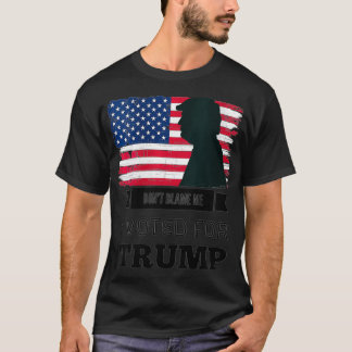 Camiseta As mulheres não me culpam. Eu votei por Trump angu