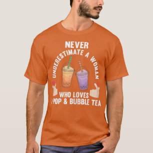 Camiseta As mulheres nunca amam o "k-pop" e o "bubble tea K