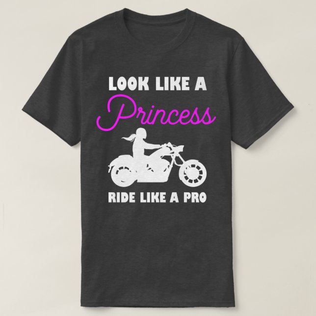 Camiseta As mulheres parecem uma princesa como uma profissi (Frente do Design)