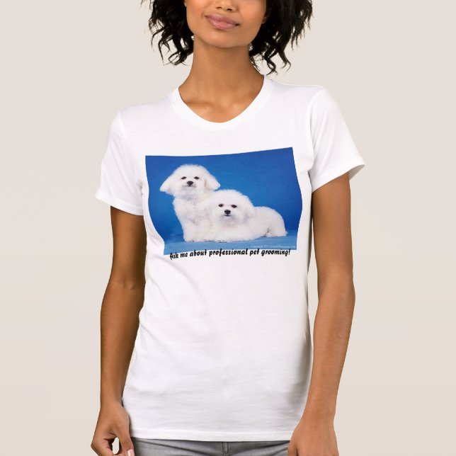 Camiseta As mulheres perguntam-me sobre o animal de (Frente)