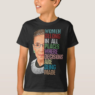 Camiseta As Mulheres Pertencem A Todos Os Lugares Onde As D