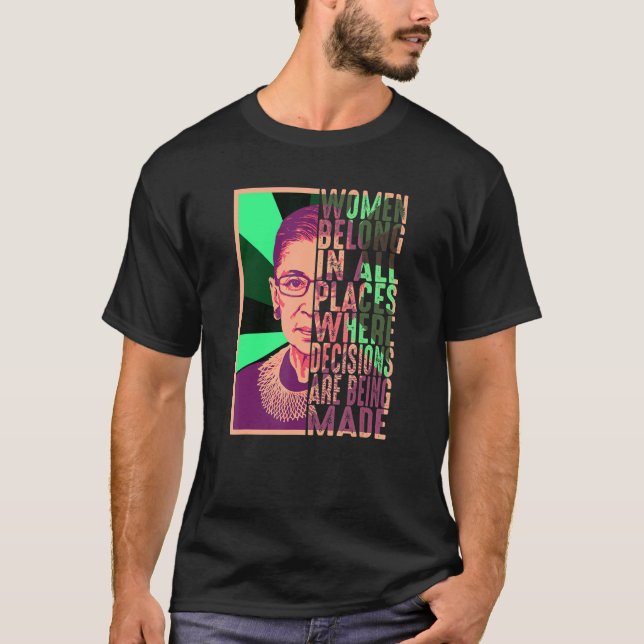 Camiseta As Mulheres Pertencem A Todos Os Lugares Onde As D (Frente)