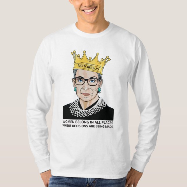 Camiseta As mulheres pertencem a todos os lugares onde as d (Frente)