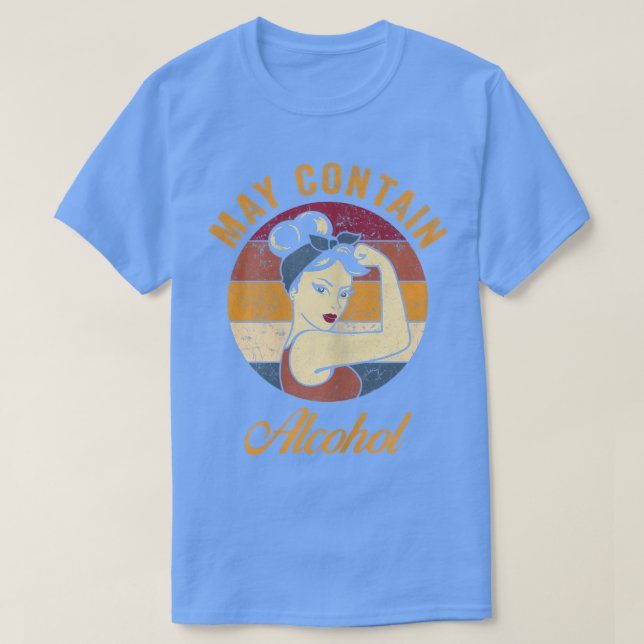 Camiseta As Mulheres Podem Conter Vinho Engraçado Por Álcoo (Frente do Design)