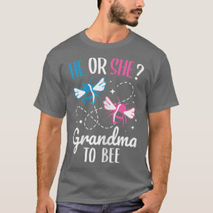 Camiseta As Mulheres Que Ele Ou Ela Vovó Para Ser Bebê Reve