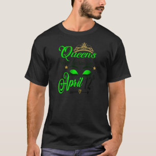 Camiseta As Mulheres Queens São Nasceres Em April 12 Aries