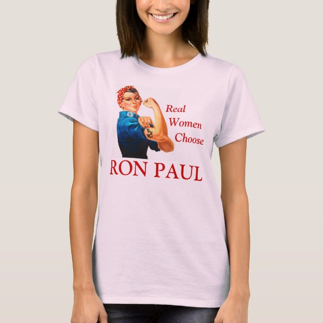 Camiseta As mulheres reais escolhem Ron Paul (Frente)