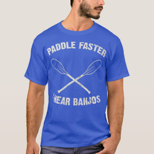 Camiseta As mulheres remam mais rápido que ouço o rio Ban