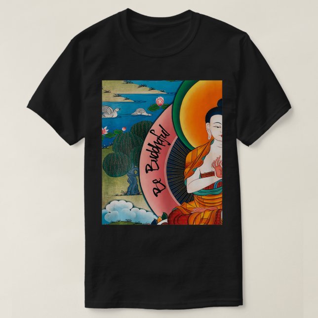 Camiseta As Mulheres São Buda Buda Bondade Calma Calma (Frente do Design)