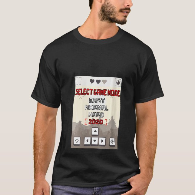 Camiseta As Mulheres Selecionar Modo De Jogo Fácil Duro Nor (Frente)