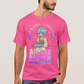 Camiseta As Mulheres Só Adoram Anime Ramen E Sketc