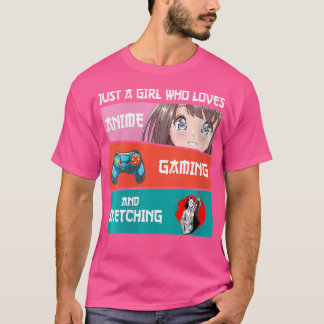 Camiseta As Mulheres Só Adoram Jogo De Anime E Sket