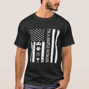 Camiseta As Mulheres Sou Uma Simples Mulher Adora Cães De S