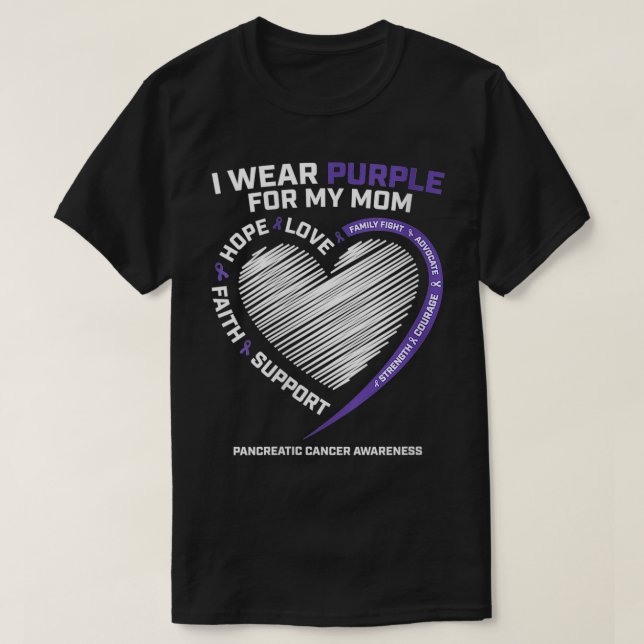 Camiseta As Mulheres Suportam Que Eu Visto Roxo Para A Minh (Frente do Design)