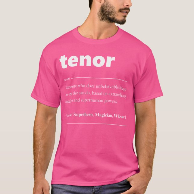 Camiseta As Mulheres Tenor Definition Choir Para A Ópera Si (Frente)