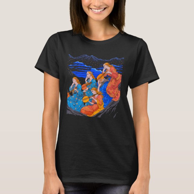 Camiseta As musas deusas mitológicas gregas da arte (Frente)