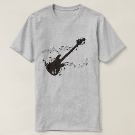 Camiseta As notas da guitarra elétrica & da música