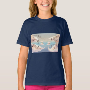 Camiseta as nuvens movidas pela música
