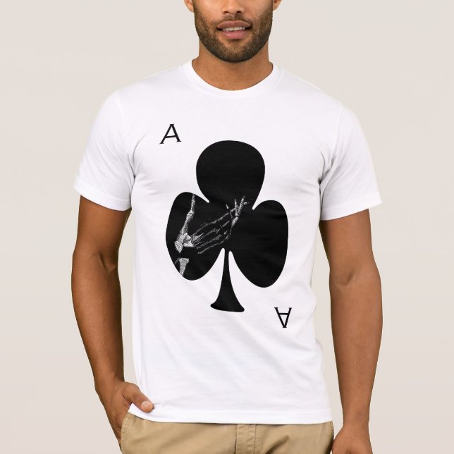 Camiseta Ás of Clubs - T masculino (Frente)