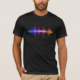 Camiseta As ondas corajosas da música Multi-Coloriram DJs,