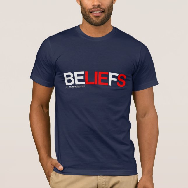 Camiseta As opiniões são mentiras (Frente)