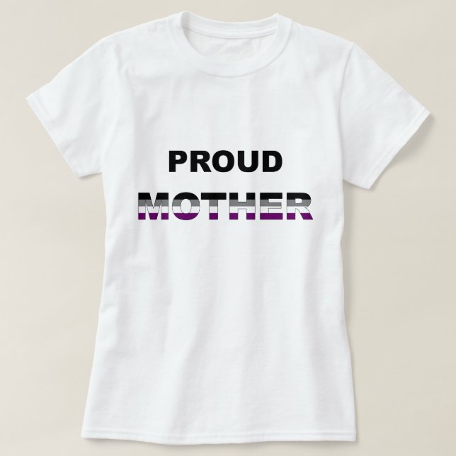 Camiseta Ás orgulhoso LGBT da mãe (Frente do Design)